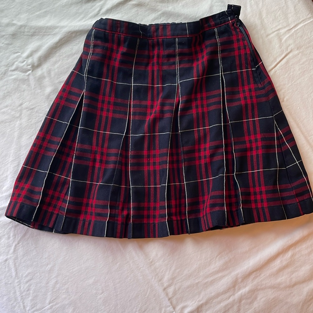 Lands End girls school uniform plaid skirt size 10
